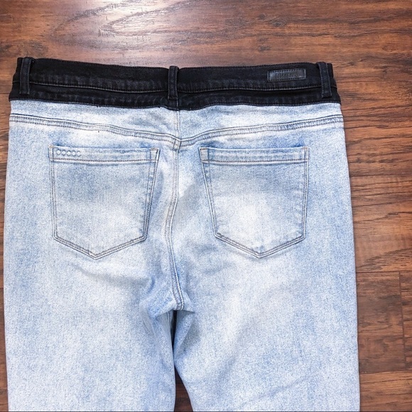 Blank NYC • The Great Jones two tone skinny jeans high rise Aquarius wash black - Picture 11 of 12